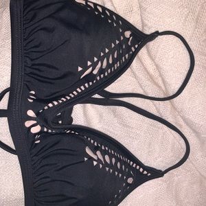 Black bathing suit top